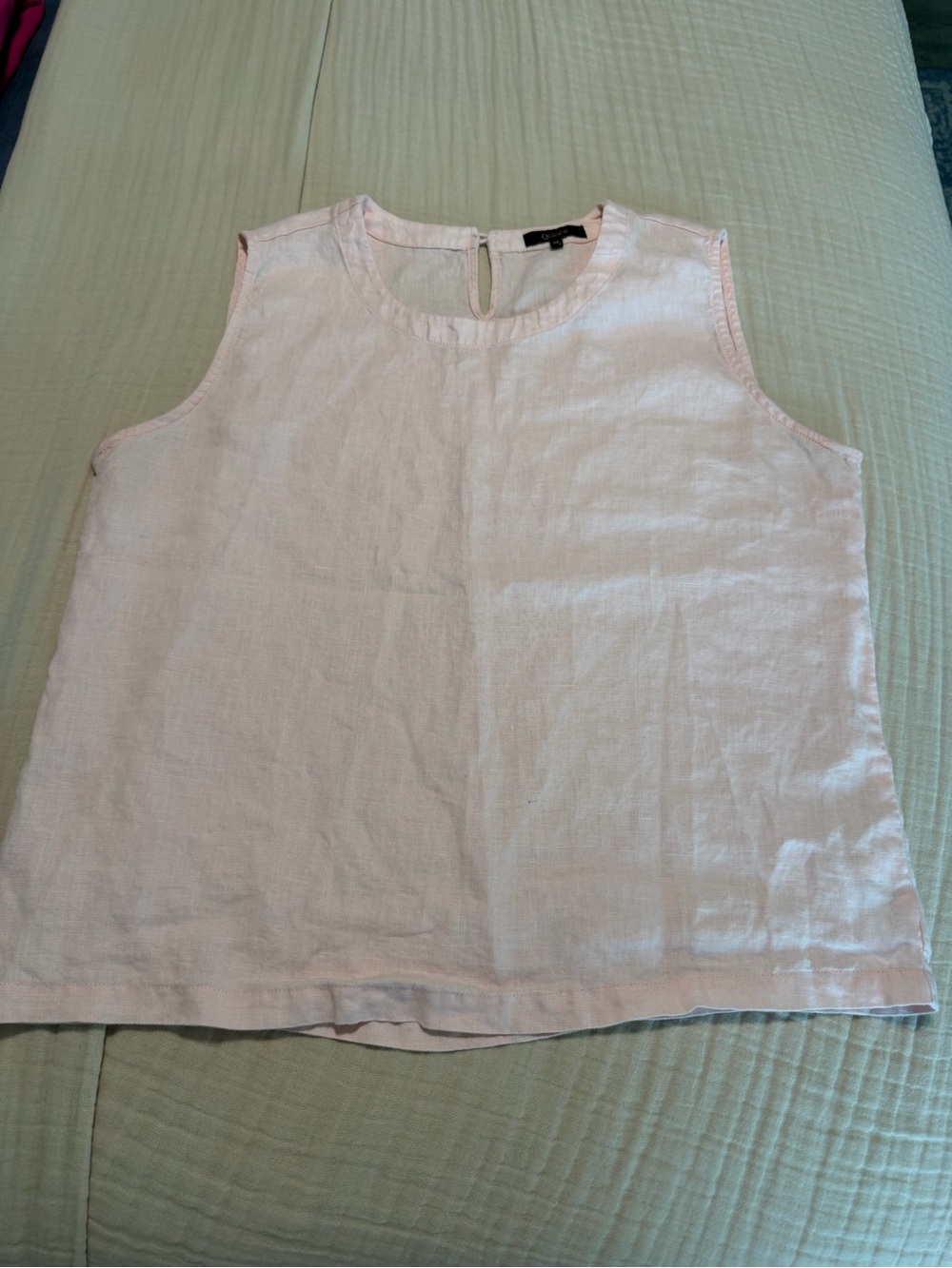 Quince Pale Pink Sleeveless Linen Tank